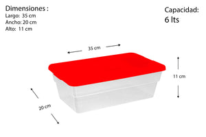 Caja Plástica Zapatera 6 lts
